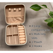 Load image into Gallery viewer, Personalized travel jewelry box, square earring organizer, bridesmaid gifts, Floral Jewelry Case, Personalized Birth Flower Jewelry Box