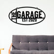 Load image into Gallery viewer, Personalized Garage Sign, Hanging Shop Sign, Store Sign, Husband Gift, Custom Garage Sign, Metal Shop Sign, Metal Workshop Sign, Metal Sign