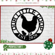 Load image into Gallery viewer, Our Little Coop Sign Metal Sign, Chicken Coop Sign, Metal Chicken Coop Sign, Personalized Chicken Coop sign, Metal Wall Art, Farmhouse Decor