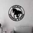 Load image into Gallery viewer, Black Friday, Cyber Monday Sale, Personalized Horse Metal Sign, Horseshoe Art, Western Decor, Initial Metal Sign, Gift, Metal Wall Art