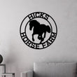 Load image into Gallery viewer, Christmas Gift, Personalized Horse Metal Sign, Horseshoe Art, Western Decor, Initial Metal Sign, Housewarming Gift, Metal Wall Art, Metal