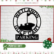 Load image into Gallery viewer, Christmas Gift, Personalized Golf Sign, Gold Cart Parking Sign, Metal Wall Art, Metal Sign, Custom Golf Sign, Gift for Him, Golf Gifts, Man