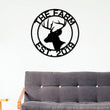 Load image into Gallery viewer, Christmas Gift, Ranch sign, Farm sign, Hunting sign, Deer Head Sign, Metal deer sign, Antler Decor, Deer Camp Sign, Last name Sign, Gift
