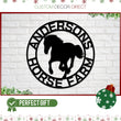 Load image into Gallery viewer, Personalized Horse Metal Sign, Horseshoe Art, Western Decor, Initial Metal Sign, Housewarming Gift, Metal Wall Art, Metal Wall Decor, Sign