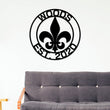 Load image into Gallery viewer, Mothers day gift, Personalized Mothers day Gift, Gift for Mom, Fleur-De-Lis Circle Monogram, Fleur De Lis Customized Sign, Wall Mount
