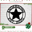 Load image into Gallery viewer, Family Name Metal Star Sign, Metal Wall Art, Housewarming Gift, Wedding Gift, Personalized Metal Wall Art, Custom Metal Wall Decor, Texas