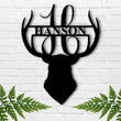 Load image into Gallery viewer, Deer Head Name Custom Metal Sign