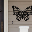 Load image into Gallery viewer, Butterfly Address Metal Sign