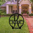 Load image into Gallery viewer, Circle Family Name Est. Custom Metal Sign