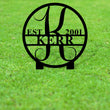Load image into Gallery viewer, Circle Family Monogram Yard Sign