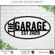 Load image into Gallery viewer, Personalized Garage Sign, Hanging Shop Sign, Store Sign, Husband Gift, Custom Garage Sign, Metal Shop Sign, Metal Workshop Sign, Metal Sign
