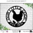 Load image into Gallery viewer, Our Little Coop Sign Metal Sign, Chicken Coop Sign, Metal Chicken Coop Sign, Personalized Chicken Coop sign, Metal Wall Art, Farmhouse Decor