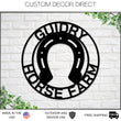 Load image into Gallery viewer, Christmas Gift, Horseshoe Custom sign, Steel Art, Barn sign, Custom metal sign, horseshoe metal art, horseshoe art, Country home sign