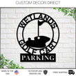 Load image into Gallery viewer, Christmas Gift, Personalized Golf Sign, Gold Cart Parking Sign, Metal Wall Art, Metal Sign, Custom Golf Sign, Gift for Him, Golf Gifts, Man