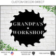 Load image into Gallery viewer, Grandpa's Workshop Sign, Crescent Wrench & Hammer art, Gift for Grandpa, Woodworker Sign, Custom Workshop Sign, Grandpa Gift, Workshop Sign