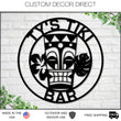 Load image into Gallery viewer, Tiki Bar Sign, Personalized Bar Sign, Pool Bar Sign, Beach Bar, Bar Decor, Man Cave, Custom Gift, Father's Day Gift, Custom Bar Sign, Tiki