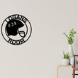 Load image into Gallery viewer, Personalized Steel Metal Football Helmet & Number Sign, Football Gift for Boys, Personalized Football for boys room, Sign, Coach Sign