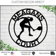 Load image into Gallery viewer, Personalized Tennis Racket Sign, Personalized Girls Tennis Sign, Coach Gift, Tennis Team Sign, Sports Decor, Girls Bedroom Sign
