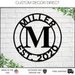 Load image into Gallery viewer, metal monogram sign wall decor home kitchen art patio farmhouse outdoor porch rustic living room personalized gifts wedding gift custom name