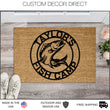 Load image into Gallery viewer, Fishing Doormat, Personalized Doormat, Fish Doormat, Last name Doormat, Doormat for Dad, Fathers Day Gift, Gift for Him, Wedding Gift, Fish