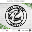 Load image into Gallery viewer, Personalized Fishing Sign, Custom Fishing Sign, Personalized Fish Sign, Custom Sign, Fish Camp Sign, Gift For Dad, Husband, Fish Wall Art