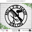 Load image into Gallery viewer, Mothers day gift, Personalized Mothers day Gift, Gift for Mom, Hair Salon Sign, Metal hair Stylist Sign, Personalized Salon, Custom Booth