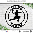 Load image into Gallery viewer, Personalized Basketball Sign, Basketball Gift for Boys, Personalized Basketball for boys room, Metal, Coach Sign, Sports Decor, Kids Gift