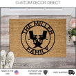 Load image into Gallery viewer, RV Doormat, Personalized Doormat, Camper Doormat, Last name Doormat, Campfire Doormat, Camper Rug, Monogram Doormat, Wedding Gift, Camping