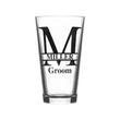 Load image into Gallery viewer, Personalized Pint Glass, Beer Pint Glass, Custom Pint Glass, Groomsman Pint Glass, Groomsman Gifts, Printed Pint Glass, Custom Beer Glass