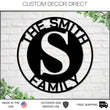 Load image into Gallery viewer, Personalized Name Metal Sign, Metal Name Sign, Housewarming gift, Wedding gift, Door hanger, Initial Wall Decor, Last Name Sign