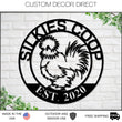 Load image into Gallery viewer, Custom Hen House Sign, Hen House Coop Sign, Silkie Chicken, Our Little Coop Sign Metal Sign, Chicken Sign, Personalized Chicken Coop sign