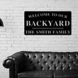 Load image into Gallery viewer, Welcome to Our Backyard Sign, Personalized Backyard Name Sign, Outdoor patio Sign, Backyard Decor, Welcome Sign, Personalized Sign, Metal