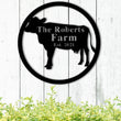 Load image into Gallery viewer, Cow Farm Name Custom Metal Sign