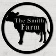 Load image into Gallery viewer, Cow Farm Name Custom Metal Sign