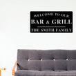 Load image into Gallery viewer, Welcome to Our Bar and Grill Sign, Personalized Bar and Grill Sign, Outdoor Bar and Grill Sign, Backyard Decor, Welcome Sign, Personalized