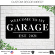 Load image into Gallery viewer, Garage Sign, Garage Decor, Personalized Garage Sign, Gift For Dad, Fathers day Sign, Welcome to my Garage, Man cave Metal sign, Dad Gift