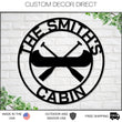 Load image into Gallery viewer, Canoe Sign, Personalized Canoe Sign, Metal Canoe Sign, Lake house Cabin sign, Custom Cabin Sign, Metal sign, Camping sign, Lodge Sign, Cabin
