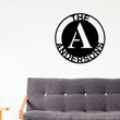 Load image into Gallery viewer, Personalized Name Metal Sign, Metal Name Sign, Housewarming gift, Wedding gift, Door hanger, Initial Wall Decor, Last Name Sign