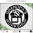 Load image into Gallery viewer, Personalized Fathers day Gift, Grandpa's Workshop Sign, Crescent Wrench & Hammer, Gift for Grandpa, Paw Paw, Grandpa Gift, Gift for Paw Paw