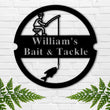 Load image into Gallery viewer, Fishing Name Custom Metal Sign