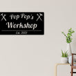 Load image into Gallery viewer, Fathers Day personalized Sign, Pop Pop's Workshop Sign, Crescent Wrench & Hammer Art, Gifts For Pop Pop, Custom Workshop Sign, Gift for Dad