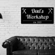 Load image into Gallery viewer, Fathers Day personalized Sign, Pop Pop's Workshop Sign, Crescent Wrench & Hammer Art, Gifts For Pop Pop, Custom Workshop Sign, Gift for Dad