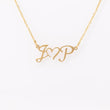 Load image into Gallery viewer, Mothers day Gift, Custom Initial Necklace, Name Necklace, Custom Name Jewelry, Gifts For Her, Silver Gold Name Necklace, Mom initials Heart