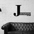 Load image into Gallery viewer, Metal Name Monogram, Personalized Family Name Metal Sign, Last Name Sign, Initial, Hanger, Housewarming Gift, Wedding Monogram, Anniversary