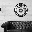 Load image into Gallery viewer, Photography Sign, Custom Photographer Sign, Personalized, Metal Camera Sign, Photographer Gift, Camera Studio Decor, Gifts for Photographer