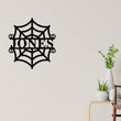 Load image into Gallery viewer, Spider Web Custom Monogram Metal Sign, Halloween Door Hanger, Halloween Decor, Fall Decor, Fall Wreath, Halloween Sign, Metal Art