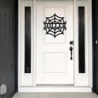 Load image into Gallery viewer, Spider Web Custom Monogram Metal Sign, Halloween Door Hanger, Halloween Decor, Fall Decor, Fall Wreath, Halloween Sign, Metal Art