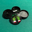 Load image into Gallery viewer, Christmas Herb Grinder, Christmas Smoker Gift, Custom Tabacco Spice Grinder, 4 piece, Keef Catcher, Grinch Grinder, Blunt Grinch Smoking