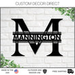 Load image into Gallery viewer, Personalized Letter Family Name Metal Sign, Last Name Sign, Initial, Metal Monogram, Door Hanger, Housewarming Gift, Wedding Monogram