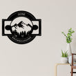 Load image into Gallery viewer, Snowboarding sign, Adventure sign, Cabin Metal Sign, Snowboard Mountain Themed Sign, Traveler gift, Snowboarding, Mountain trees Wall Art